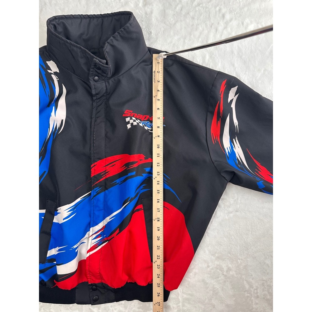 Snap-on Racing Bomber Jacket Mens XXL Black Red Blue Graphic Snap-on Collection - Picture 4 of 5